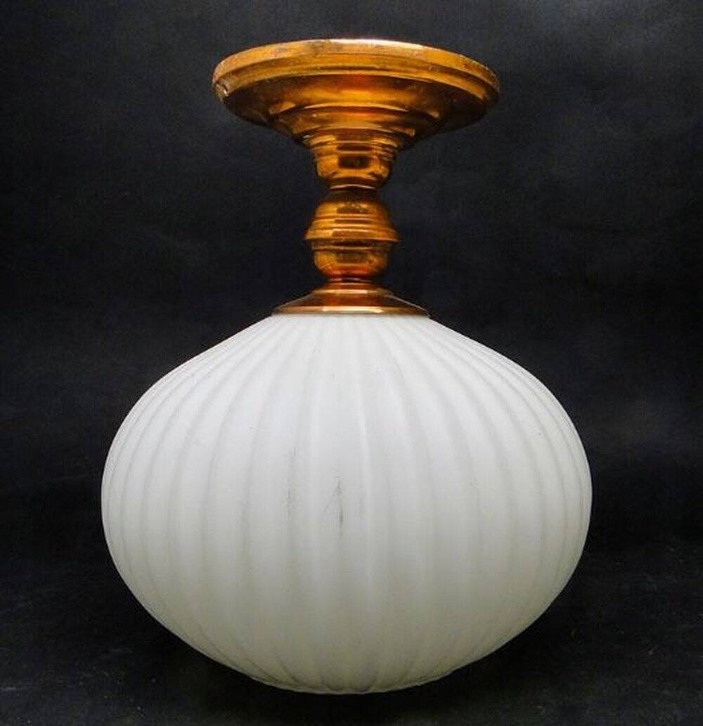 Lampe suspendue Art Déco, Pologne, années 1950
