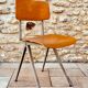 Chaise compas en métal et bois années 1950/60