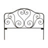 Skated wrought iron headboard