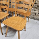 Lot of 8 country bistro chairs 1970