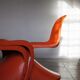 Orange Panton Chair by Verner Panton for Herman Miller set of 4