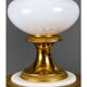Paire de lampes en opaline de forme Médicis, début du XXème siècle