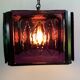 Mid Century Modern Erik Hoglund Ceiling Lamp Glass Kosta Boda 1970s