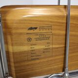 Vintage chrome folding service trolley, 1950s