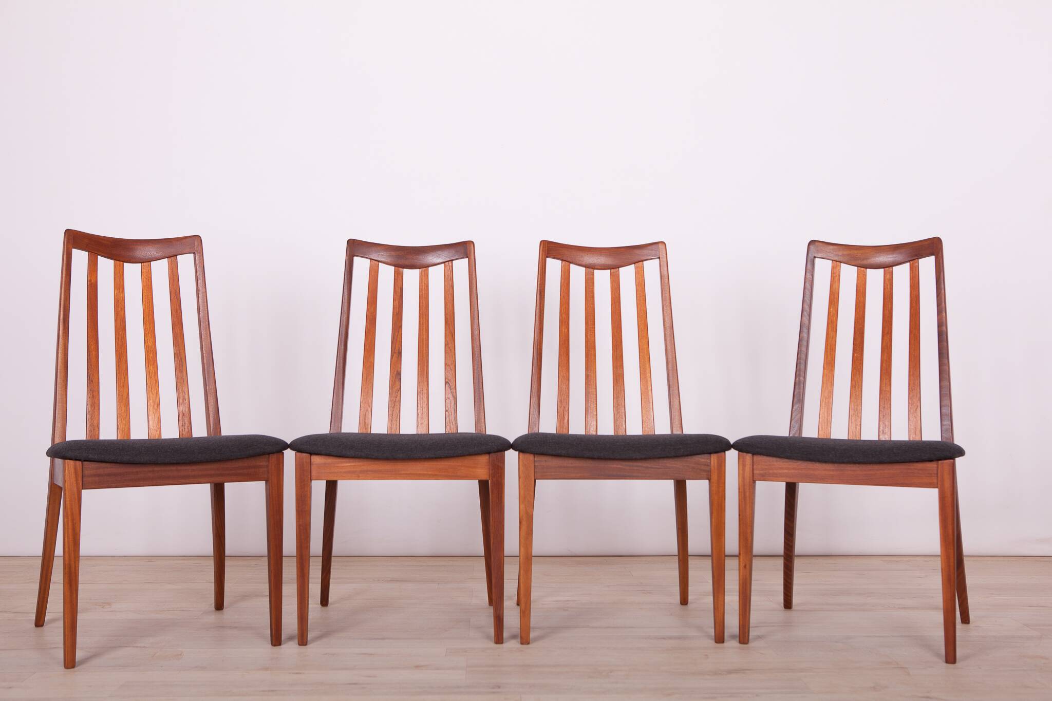 Vintage Teak & Fabric Dining Chairs by Leslie Dandy for G-Plan, 1960s, Set of 4