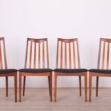 Vintage Teak & Fabric Dining Chairs by Leslie Dandy for G-Plan, 1960s, Set of 4