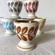 Antique earthenware egg cups
