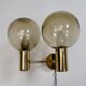 Pair of wall lamp by Hans-Agne Jakobsson for Markaryd, Sweden