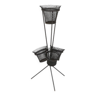 Mid-Century Metal Plant Rack by Mathieu Matégot, France, 1950s
