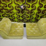 "1970s design armchair pair"