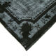 Handmade distressed oriental 1970s 196 cm x 303 cm black carpet