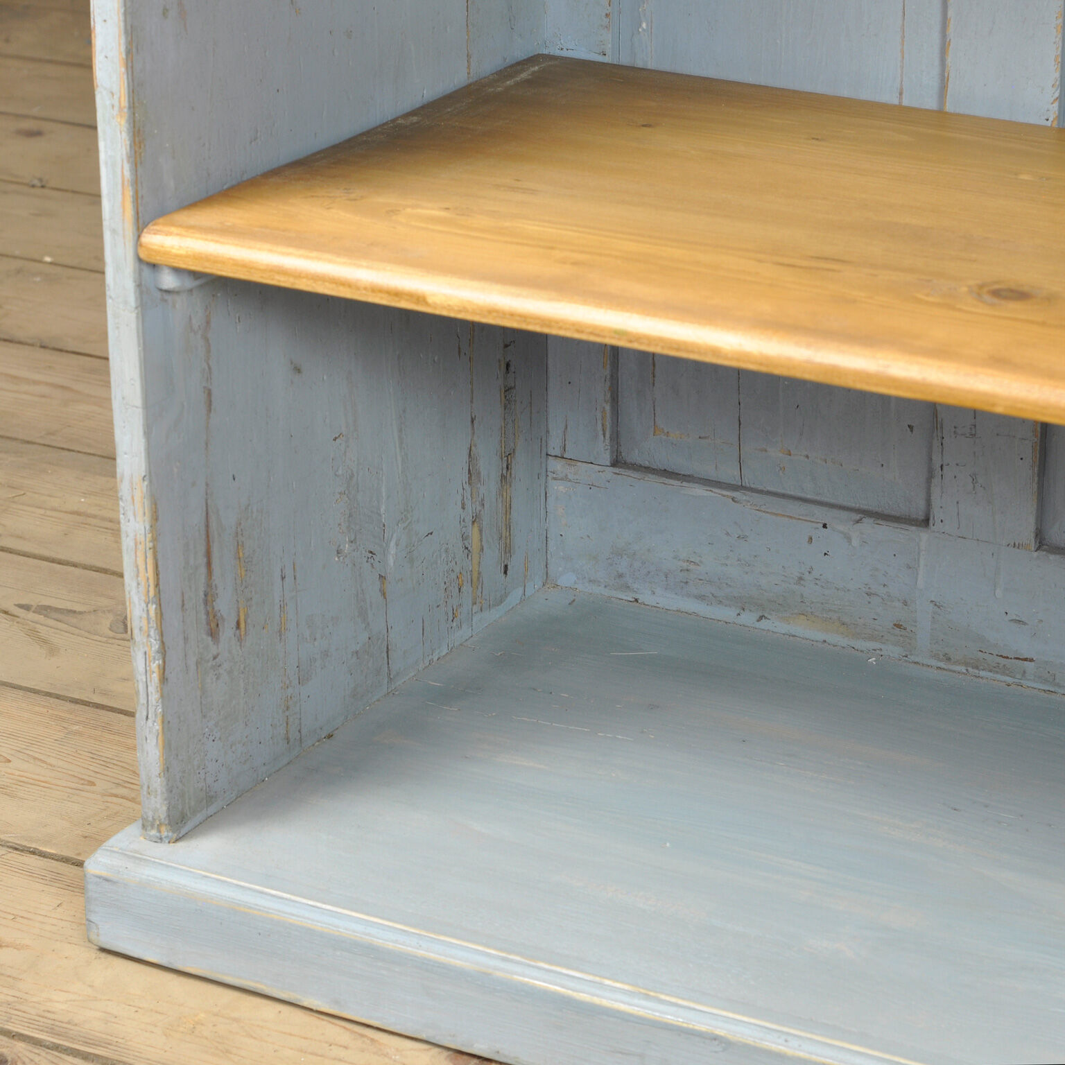 Antique french pine shop counter, 1930