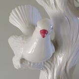 Vintage Italian ceramic table lamp with doves.