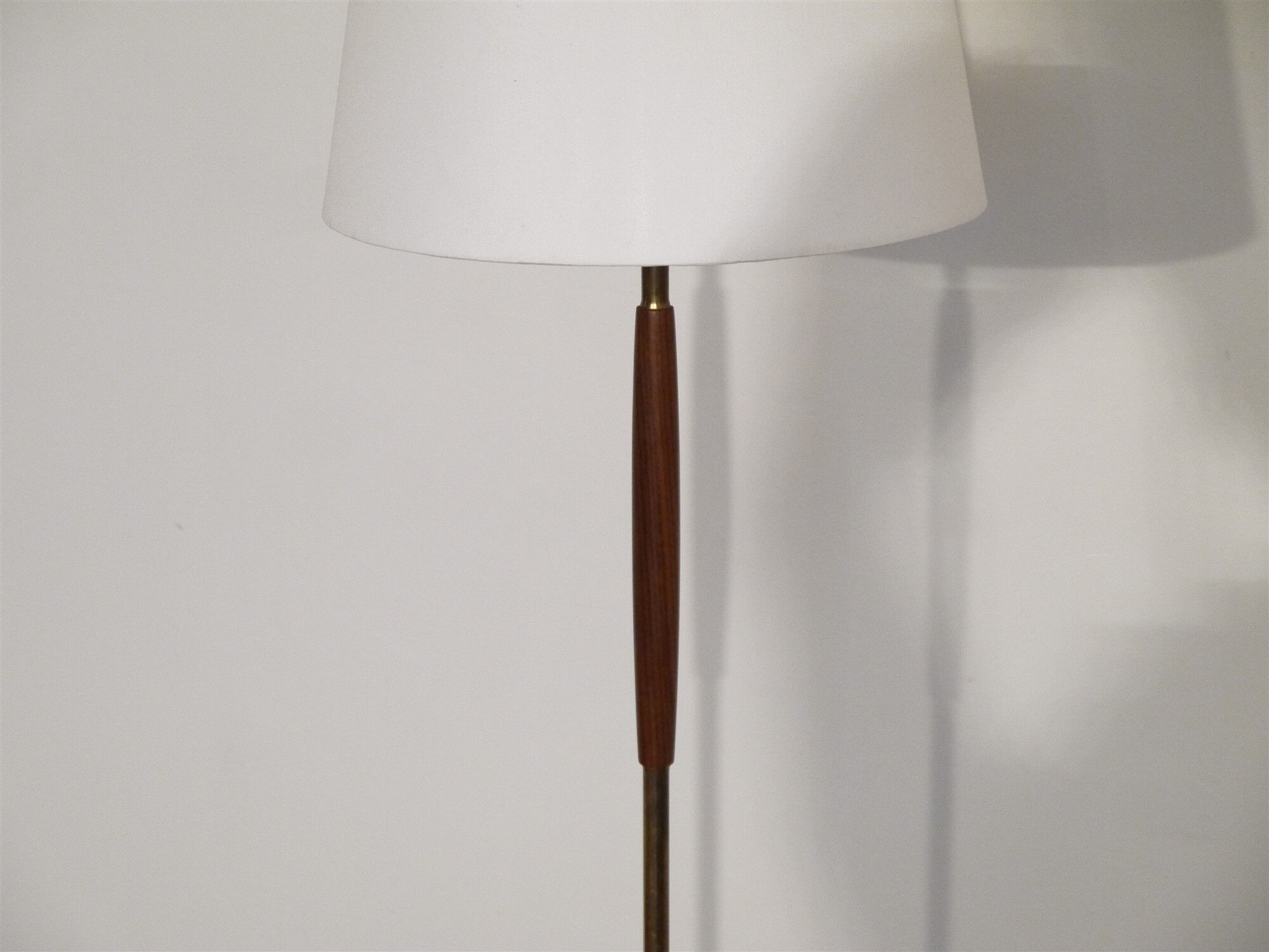 Scandinavian lamppost and teak and brass