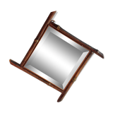 Bevelled bamboo mirror