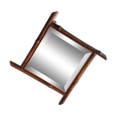 Bevelled bamboo mirror