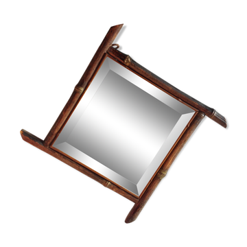 Miroir bambou biseauté