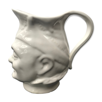 Former white ceramic pitcher shape head 70s vintage