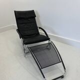 Fauteuil à bascule en cuir par Jochen Hoffman, années 1990