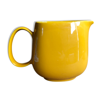 Old yellow ceramic pitcher made in germany 70s vintage