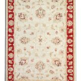Traditional Living Room Rug, Cream Red Floral Oriental Carpet 119x175cm