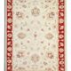 Traditional Living Room Rug, Cream Red Floral Oriental Carpet 119x175cm