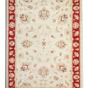 Traditional Living Room Rug, Cream Red Floral Oriental Carpet 119x175cm