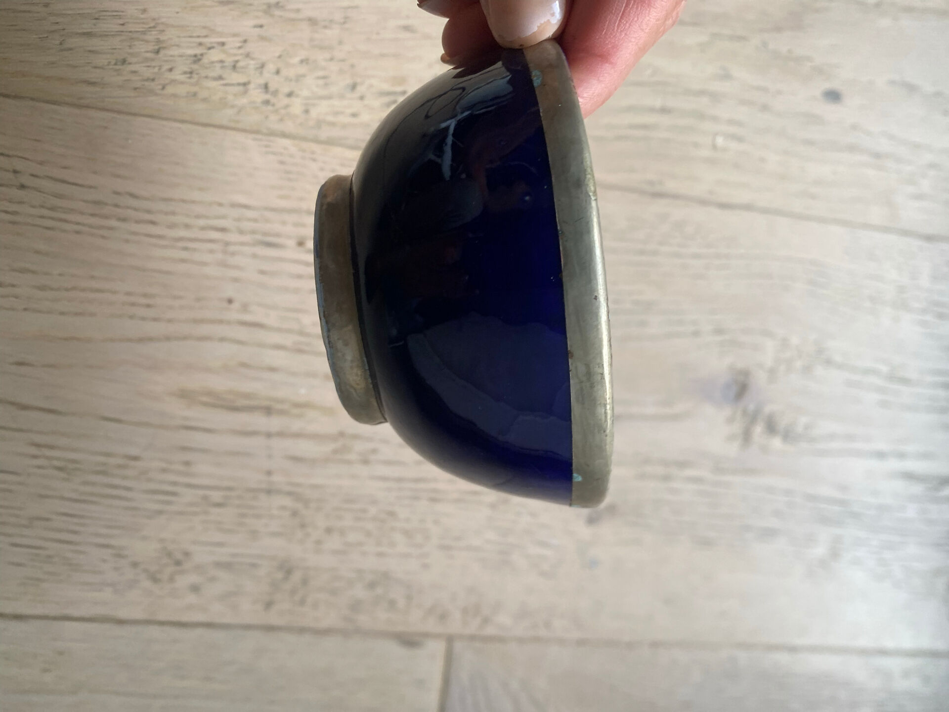 Moroccan blue ceramic bowl, in excellent condition.