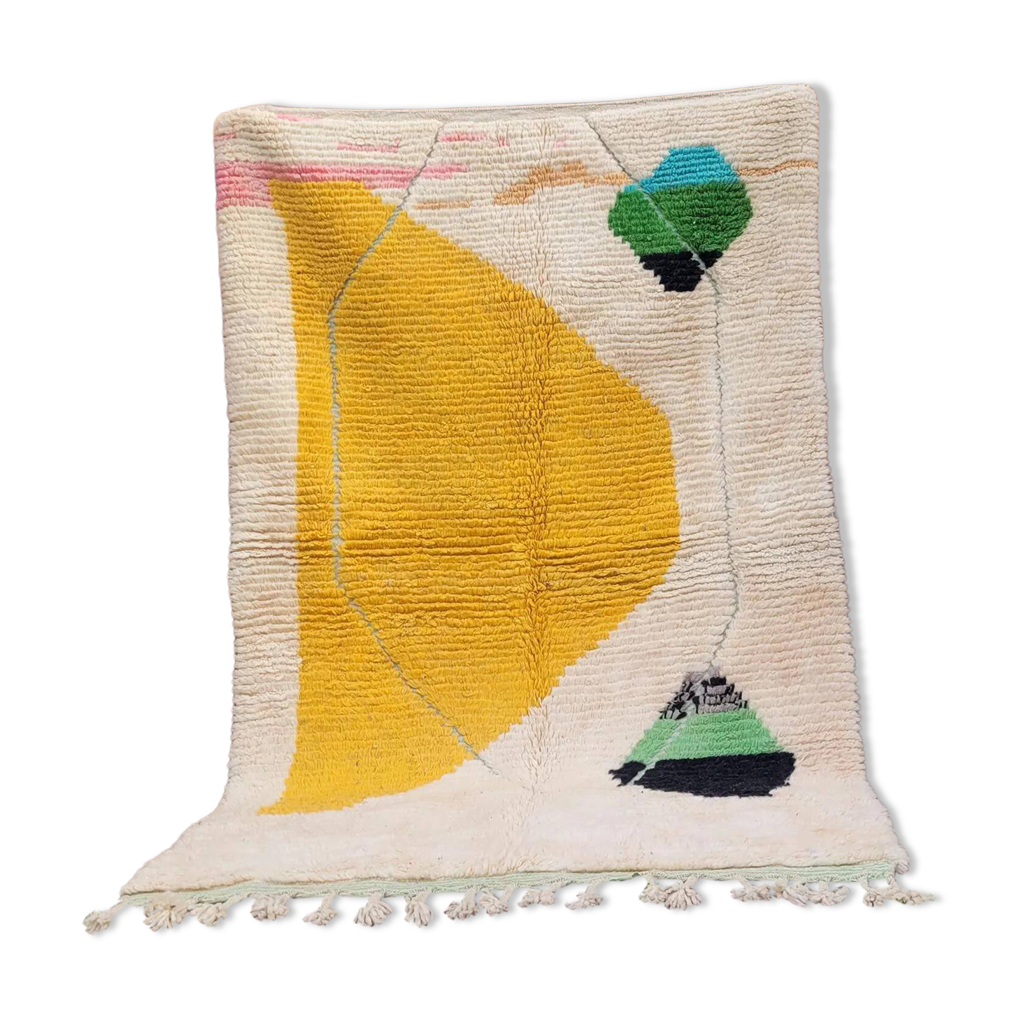 Handmade natural Berber rug 2.5x1.5 m