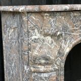 Louis XV Style Fireplace In Grey Marble Of the Ardennes
