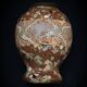 Glazed ceramic vase in mixed brown and beige earth by Jean Gerbino.