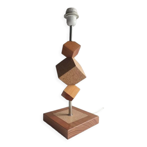 Pied de lampe en bois