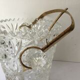 Chiseled glass ice bucket