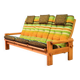 Rainbow Color Yngve Ekstrom Pinewood 3-Seat Dymling Sofa for Swedese 1970s