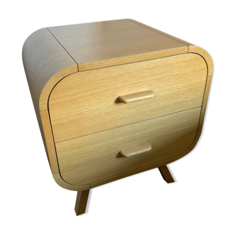 Table de chevet Fonteyn Made.com en chêne