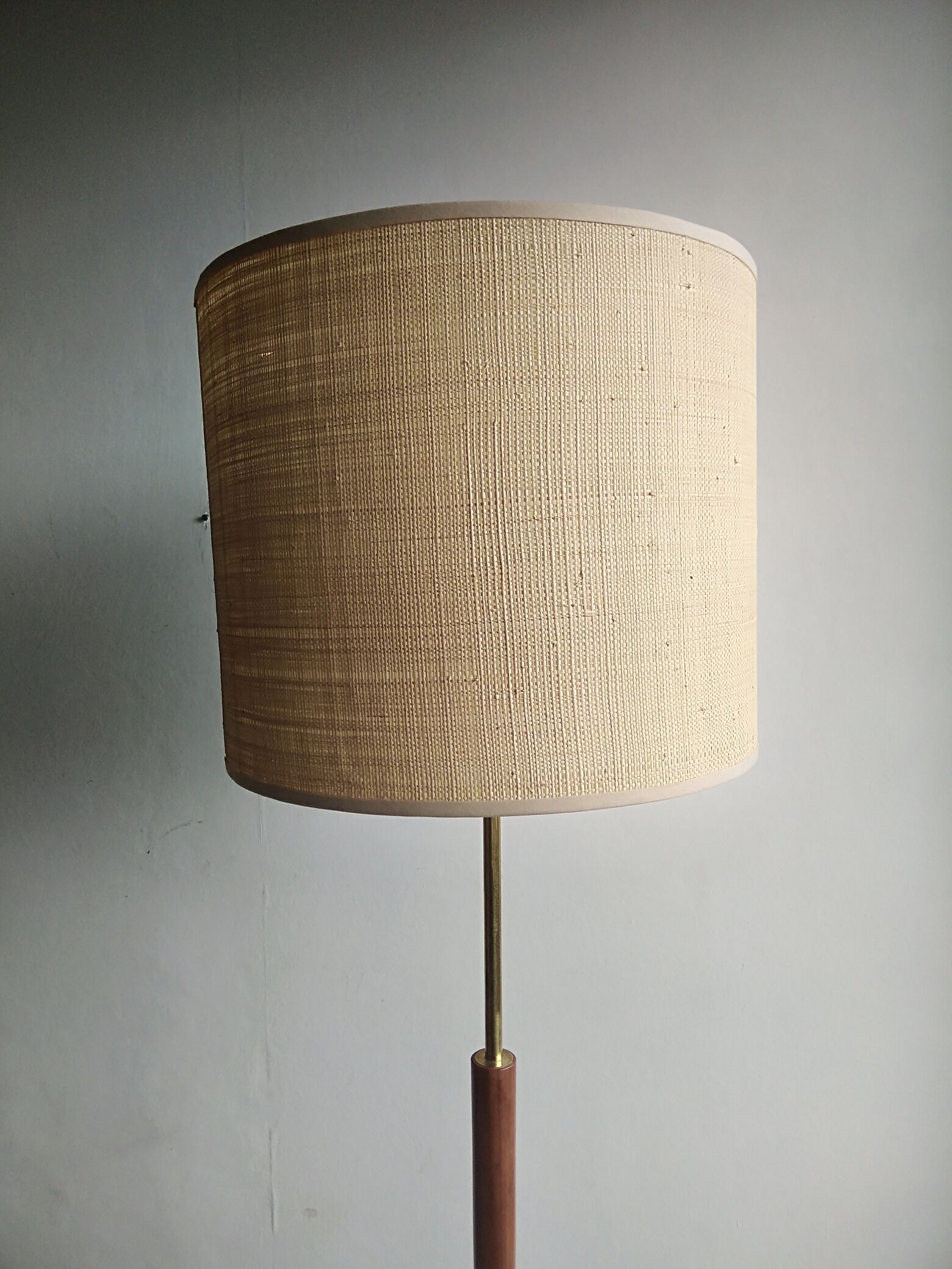 Teak and brass lamppost from the 1960s