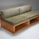 1960 Pine and Velvet Love Pitch Sofa