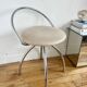 Vintage chrome metal swivel chair