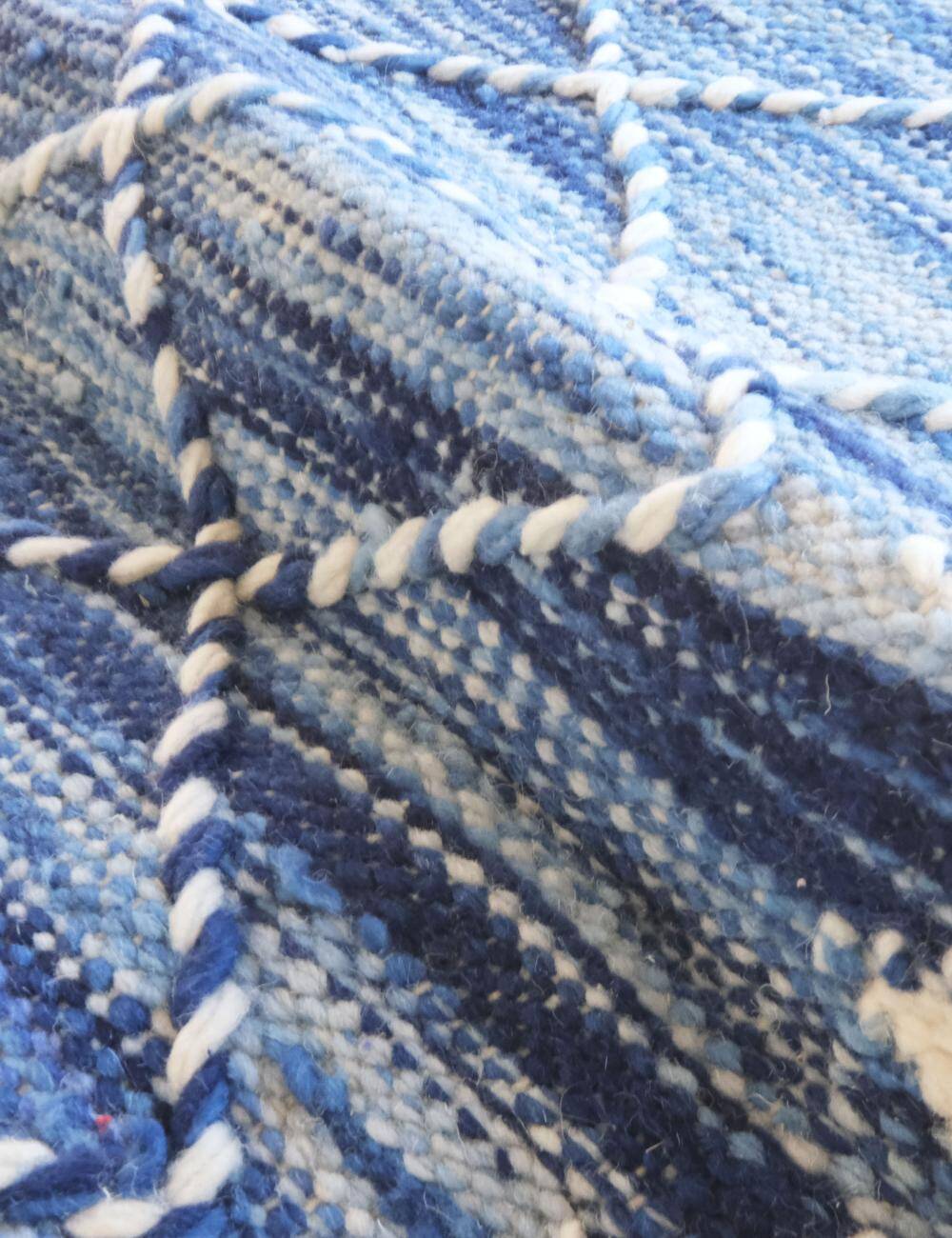Flat Kilim Rug Blue - 213 x 71 cm