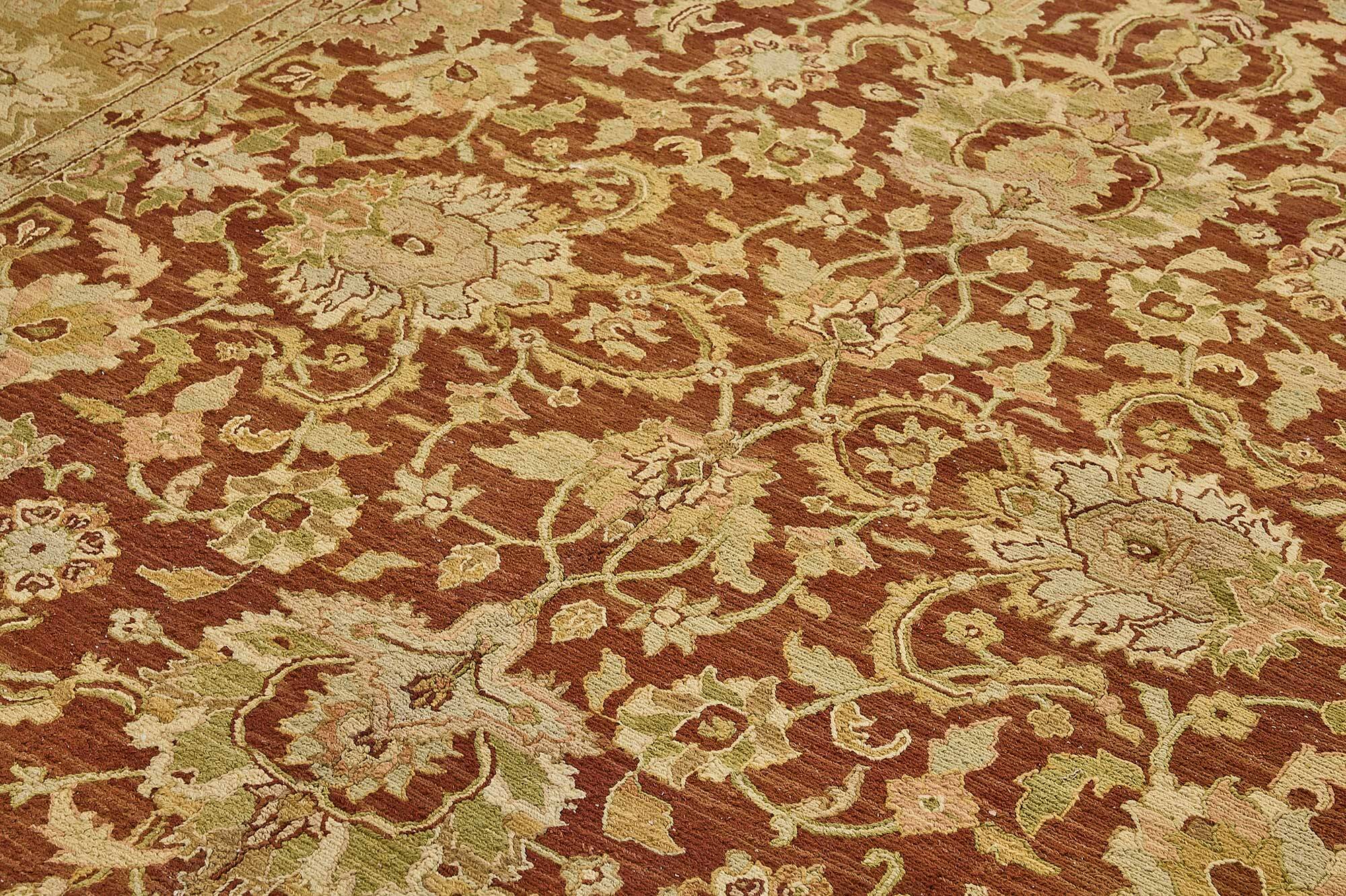 Turkish Handknotted Wool Oushak Rug 263 cm x 350 cm