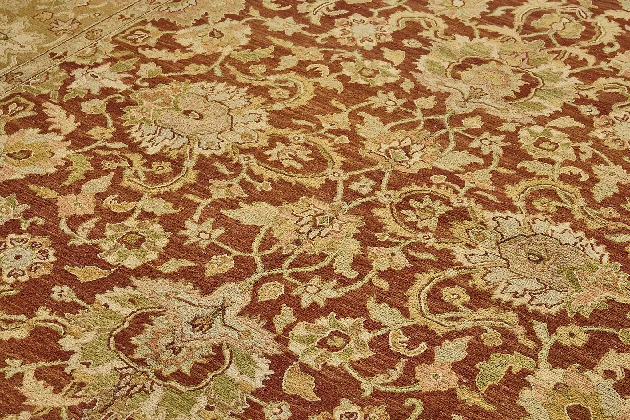 Turkish Handknotted Wool Oushak Rug 263 cm x 350 cm