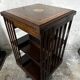 Revolving bookcase in mahogany and marquetry - art deco