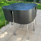 Black set fusion for ikea 1 table with 4 chairs