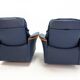 Ekornes Stressless — Pair of Adjustable Swivel Armchairs — Blue Leather