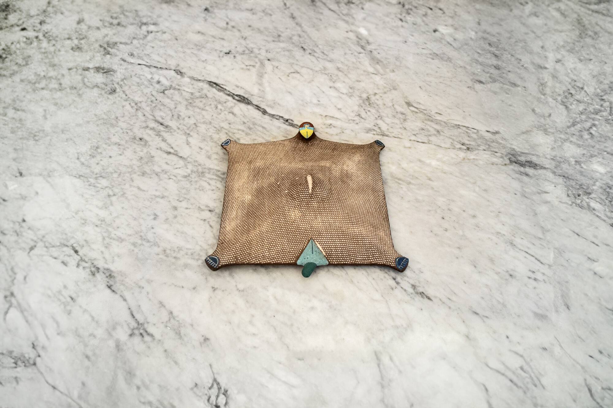 Sculpture en terre cuite peinte de Fior Candido, années 1980