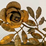Art Deco mirror with rose and leaf decoration