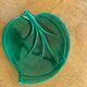 Green glazed ceramic sheet bottom, vintage slurry