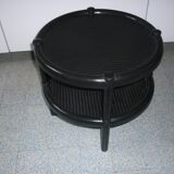 Black table with 2 trays, 1970