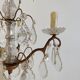 Small chandelier cage with pendants and brass frame louis XV style