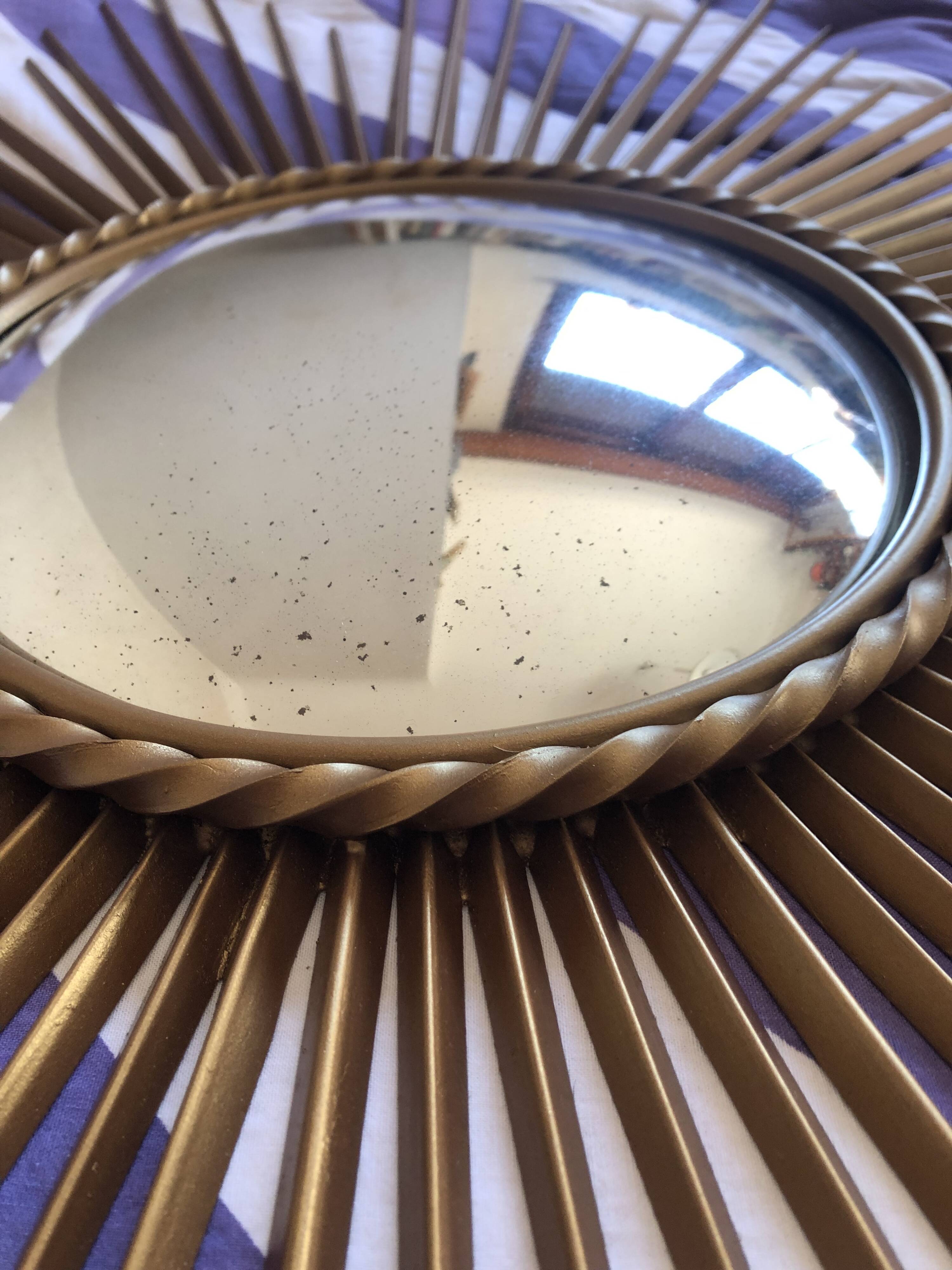 Chaty Vallauris witch's eye curved mirror from the 60s